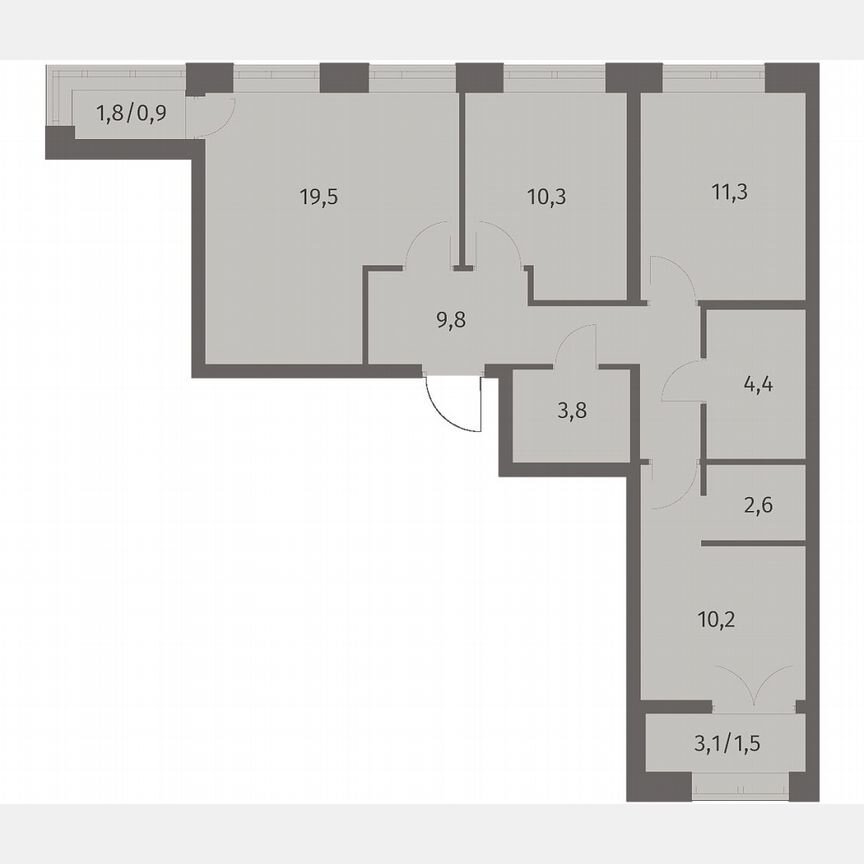 3-к. квартира, 74,3 м², 3/11 эт.