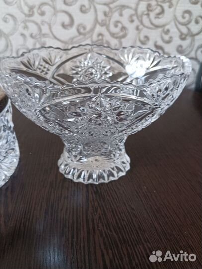 Хрустальные вазочки и солонки