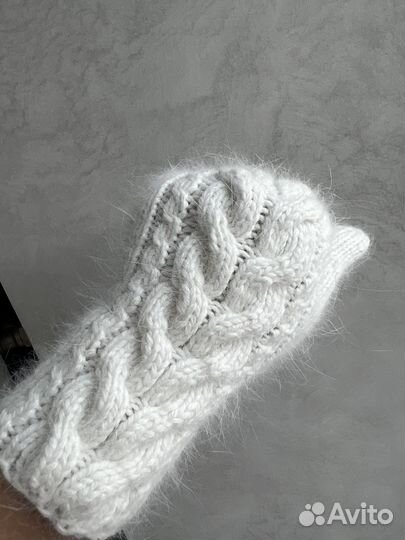 Варежки из пуха норки