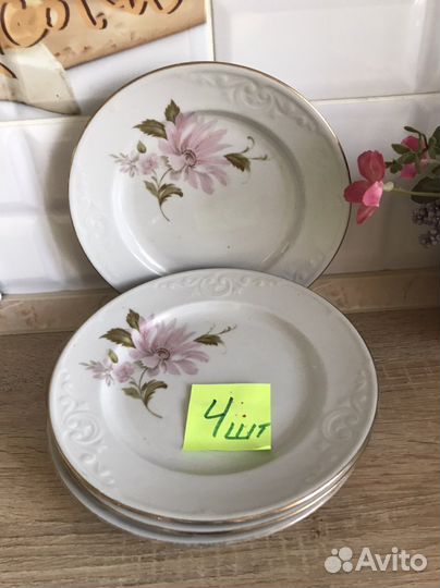 Тарелки разные, дулево -сирень