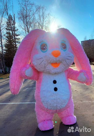 Ростовые куклы, аниматоры, белый Мишка