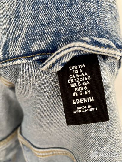 Джинсовая Куртка детская H&M Размер 116