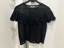 Zara сетка топ футболка блузка сетчатая