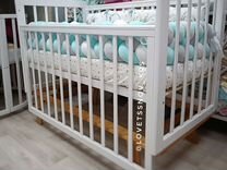 Кровать прикроватная, прямоугольная детская
