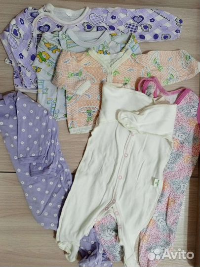 Одежда пакетом для девочки 56 62 68