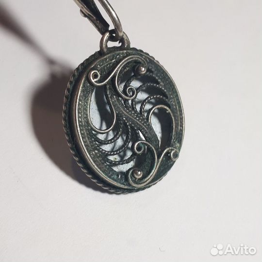 Серьги финифть, СССР. Колье чешское стекло