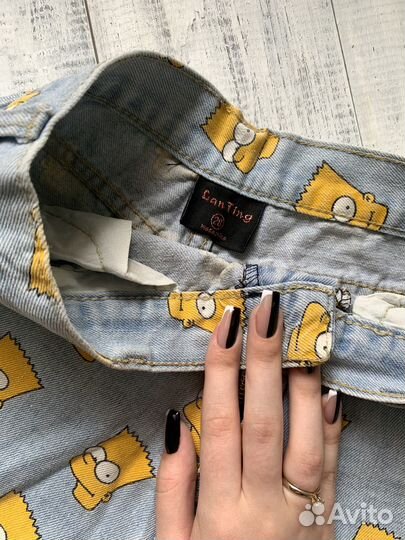 Шорты женские с принтом симпсон