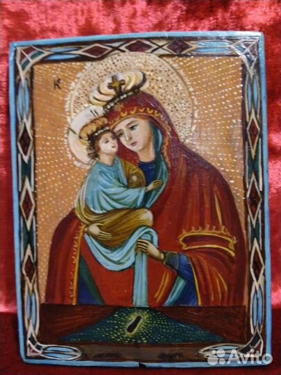 Антикварная икона,10,5х13см, картины,х/м,статуэтки