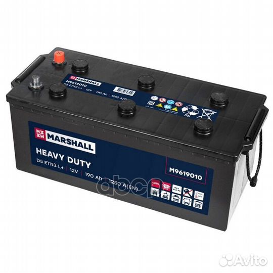 Аккумулятор 190Ah 12V 1250А + слева обратная