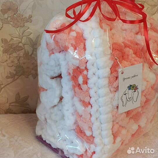 Плед детский 100х100, ручная работа