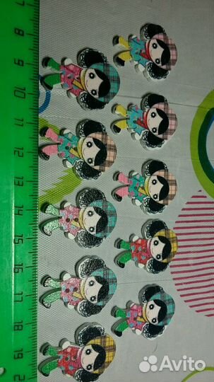 Пуговицы деревянные Девочки