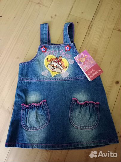 Джинсовый сарафан 86 gloria jeans