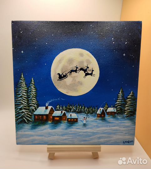 Картина акрилом на холсте 