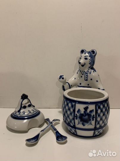 Баночка для меда Гжель