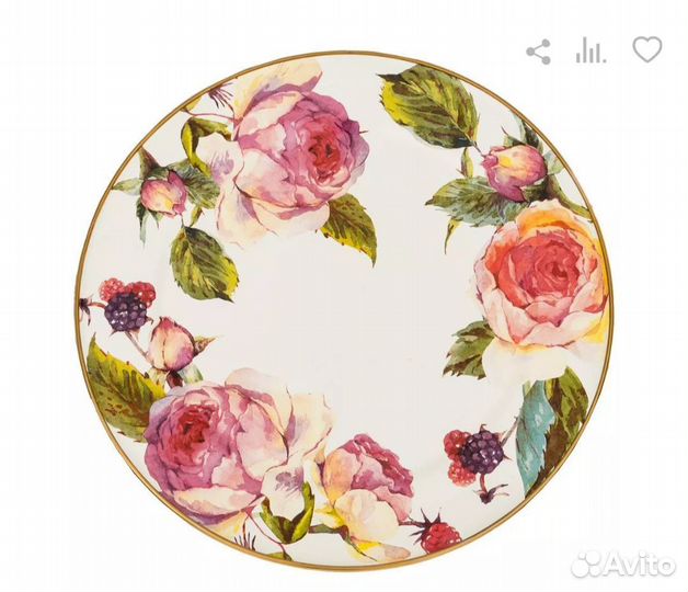 Подставка для торта на ножке Agness Розы