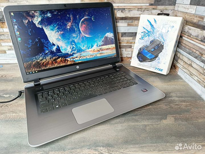Ноутбук HP 17.3/ IPS/ A10/ SSD