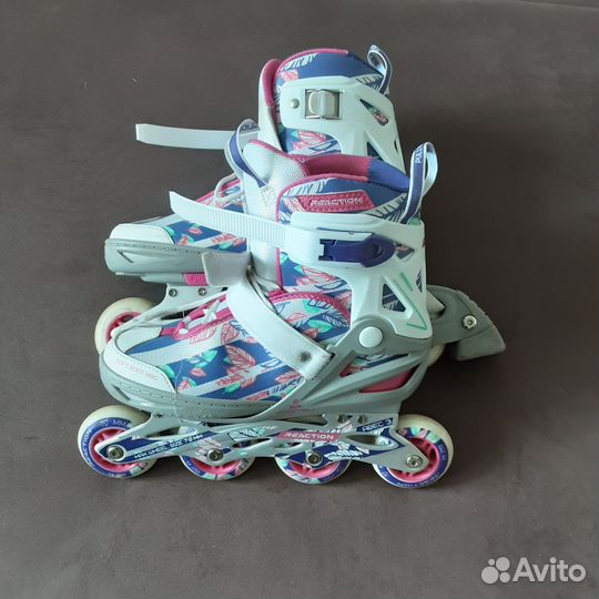 Ролики для девочки раздвижные 36-41 reaction