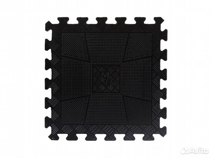 Коврик резиновый черный, 40х40х1,2 см, пазл