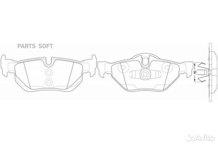 SB nagamochi BP32511 Колодки тормозные задние (BMW E81/E87/E90/E91/E84 X1) BP32511