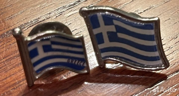 Значок флаг Греции 2 шт