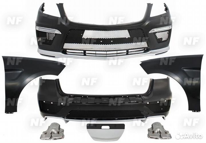 Обвес 63 AMG с крыльями Mercedes ML W166