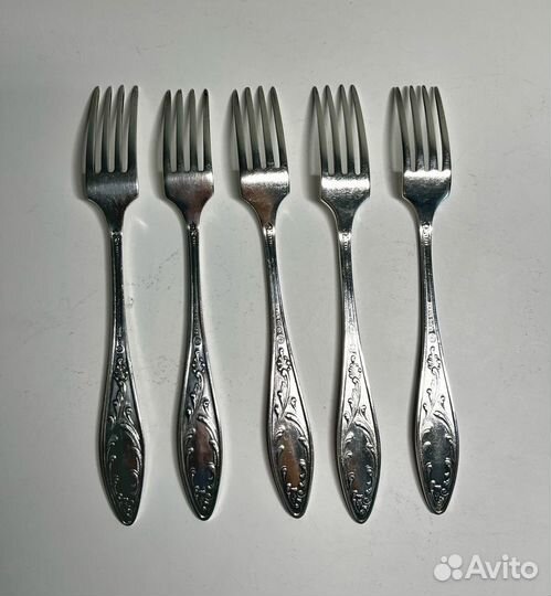 Ложки столовые, вилки мельхиор СССР винтаж
