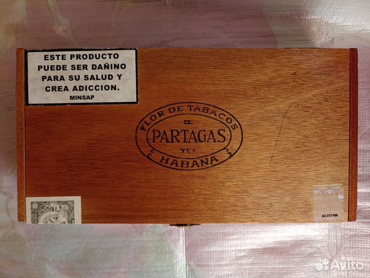 Коробка из-под кубинских сигар Partagas деревянная