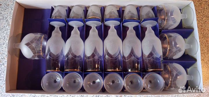 Набор хрусталь стекло 22 предмета
