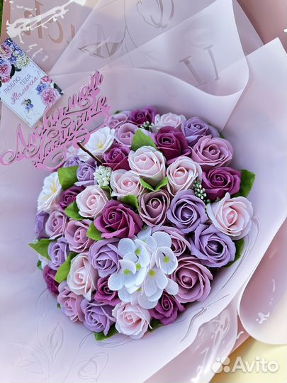 Букет из мыльных цветов