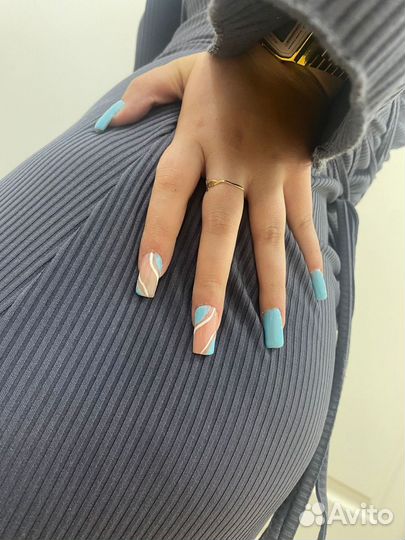 Маникюр наращивание ногтей