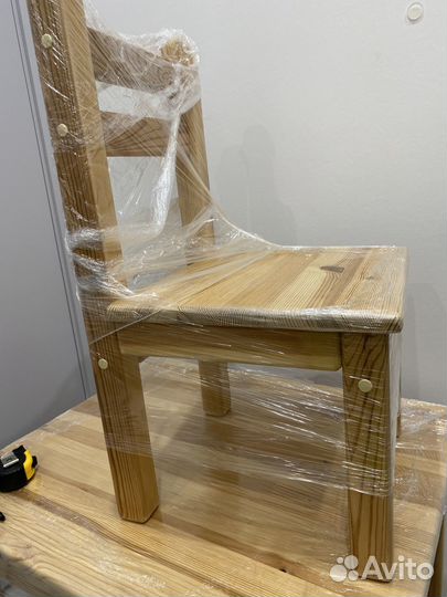 Детский столик и детский стульчик деревянный