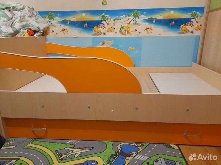 Детская кровать от 3 лет с бортиками