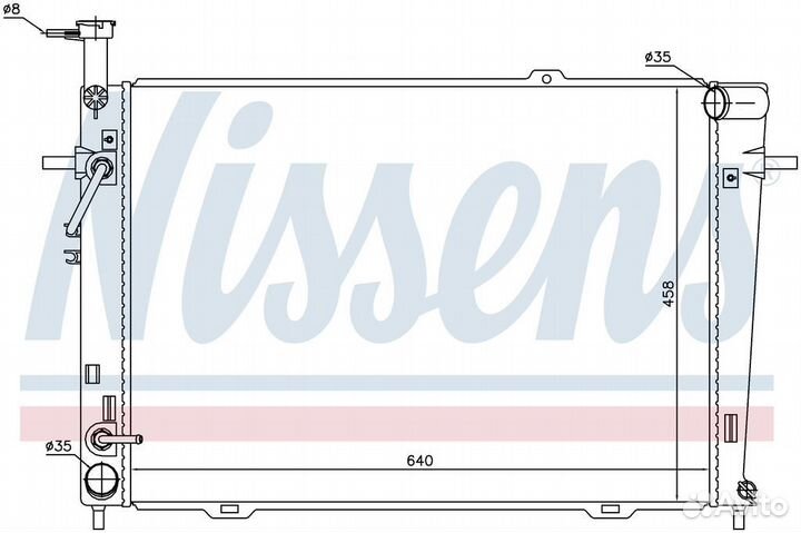 Радиатор двигателя hyundai tucson 2.0-2.7 AUT.04