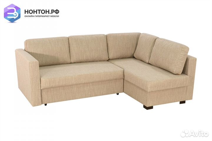 Диван угловой дельфин Джессика 2 бежевый