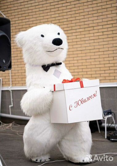 Поздравление от большого белого медведя