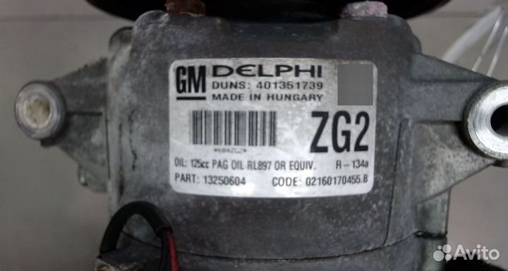 Компрессор кондиционера Opel Astra J 1.6 A16XER