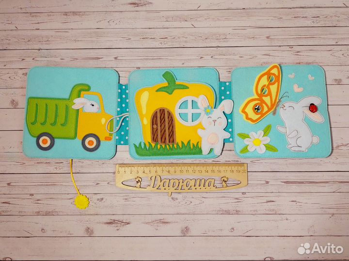 Развивающая книжечка из фетра кроля