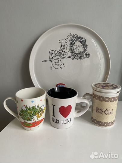 Набор, цена за всё Чашки для чая и тарелка