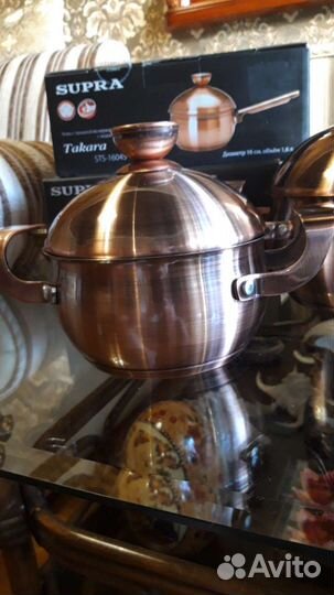 Кастрюли из нержавеющей стали с медным покрытием