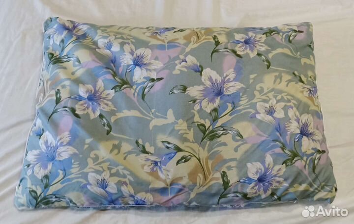 Одеяло шерстяное и подушка с гречневой шелухой