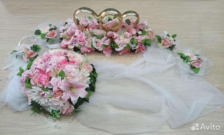 Украшения на машину свадебные