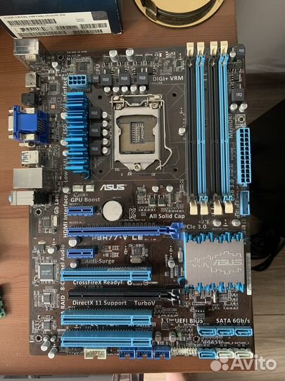 Материнская плата asus p8h77-v le на запчасти