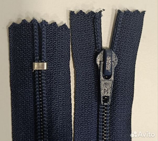 Молнии обувные 20см тёмно-синие и серые