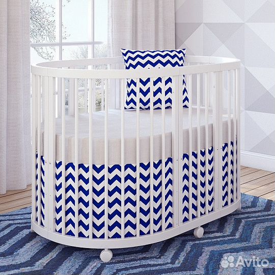 Овальная кроватка для новорожденных Giovanni