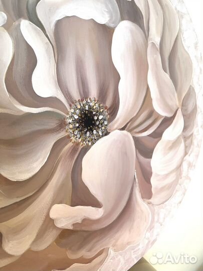 Большая картина «Пион» 60 см. В наличии