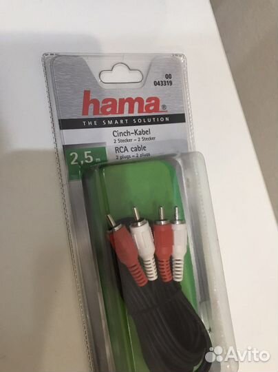 Кабель 2 штекера тюльпан