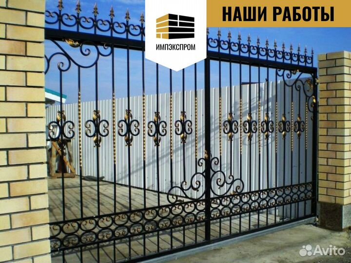 Ворота распашные под ключ