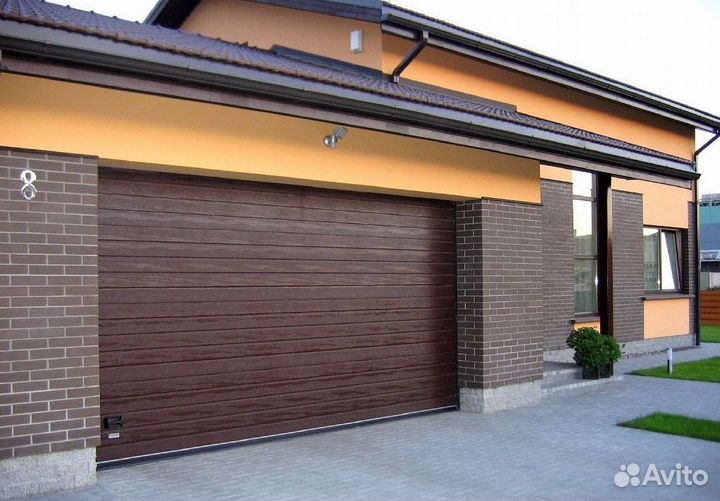 Секционные ворота автоматические. Под ключ
