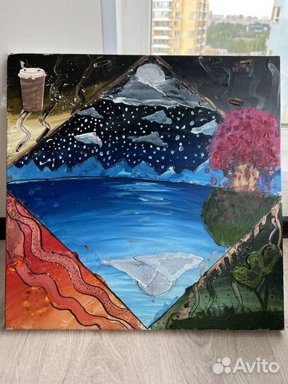 Яркая картина на холсте