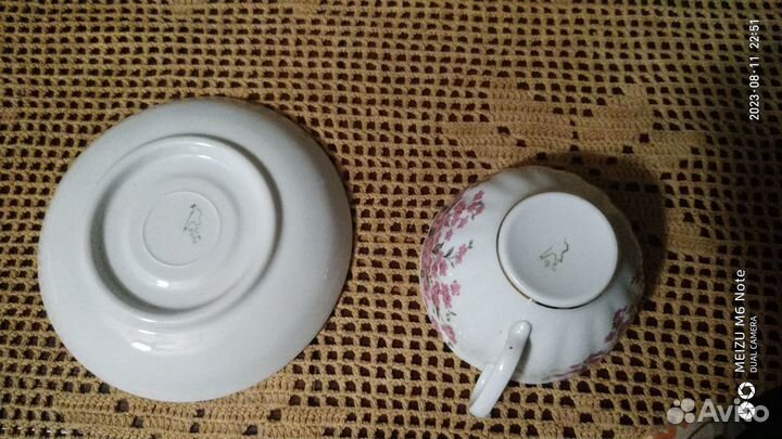 Чайные пары - Костяной фарфор Дулево и Вербилки